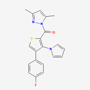 (3,5-dimethyl-1H-pyrazol-1-yl)[4-(4-fluorophenyl)-3-(1H-pyrrol-1-yl)thiophen-2-yl]methanone