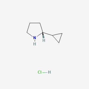 molecular formula C7H14ClN B2932734 (R)-2-Cyclopropyl-pyrrolidine hydrochloride CAS No. 2305078-83-3