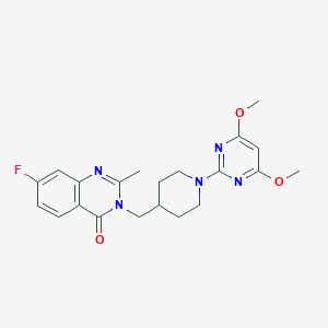 3-{[1-(4,6-Dimethoxypyrimidin-2-yl)piperidin-4-yl]methyl}-7-fluoro-2-methyl-3,4-dihydroquinazolin-4-one