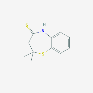 molecular formula C11H13NS2 B293275 2,2-dimethyl-2,3-dihydro-1,5-benzothiazepine-4(5H)-thione 