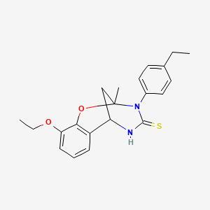 10-ethoxy-3-(4-ethylphenyl)-2-methyl-2,3,5,6-tetrahydro-4H-2,6-methano-1,3,5-benzoxadiazocine-4-thione