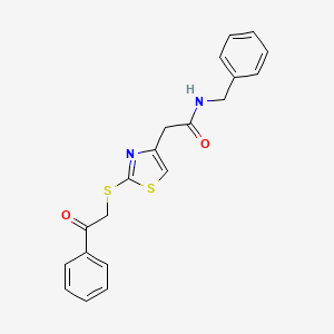 N-benzyl-2-(2-((2-oxo-2-phenylethyl)thio)thiazol-4-yl)acetamide