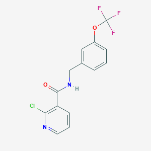 2-chloro-N-[[3-(trifluoromethoxy)phenyl]methyl]pyridine-3-carboxamide