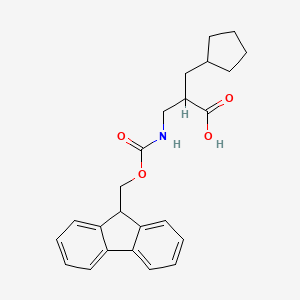 molecular formula C24H27NO4 B2932767 2-(cyclopentylmethyl)-3-({[(9H-fluoren-9-yl)methoxy]carbonyl}amino)propanoic acid CAS No. 1823505-47-0