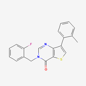 3-(2-fluorobenzyl)-7-(2-methylphenyl)thieno[3,2-d]pyrimidin-4(3H)-one