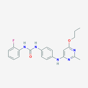 1-(2-Fluorophenyl)-3-(4-((2-methyl-6-propoxypyrimidin-4-yl)amino)phenyl)urea