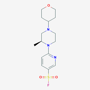 6-[(2S)-2-Methyl-4-(oxan-4-yl)piperazin-1-yl]pyridine-3-sulfonyl fluoride