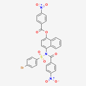 4-(N-((4-bromophenyl)sulfonyl)-4-nitrobenzamido)naphthalen-1-yl 4-nitrobenzoate