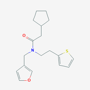 2-cyclopentyl-N-(furan-3-ylmethyl)-N-(2-(thiophen-2-yl)ethyl)acetamide