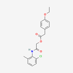 2-[(2-Chloro-6-methylphenyl)amino]-2-oxoethyl (4-ethoxyphenyl)acetate