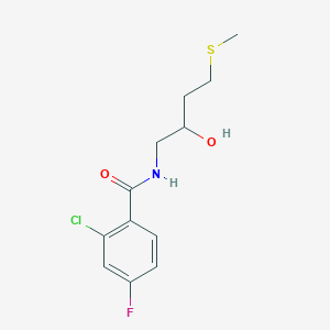 2-Chloro-4-fluoro-N-(2-hydroxy-4-methylsulfanylbutyl)benzamide