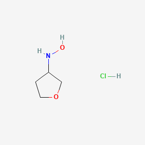 molecular formula C4H10ClNO2 B2932797 N-(oxolan-3-yl)hydroxylamine hydrochloride CAS No. 1803585-56-9