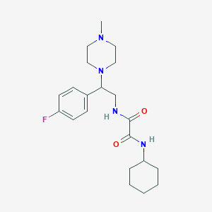 N1-cyclohexyl-N2-(2-(4-fluorophenyl)-2-(4-methylpiperazin-1-yl)ethyl)oxalamide