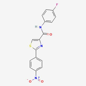 N-(4-fluorophenyl)-2-(4-nitrophenyl)-1,3-thiazole-4-carboxamide