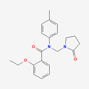 2-ethoxy-N-(4-methylphenyl)-N-[(2-oxopyrrolidin-1-yl)methyl]benzamide