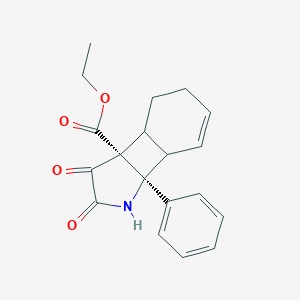 molecular formula C19H19NO4 B293281 ethyl 2,3-dioxo-7b-phenyl-1,2,3,3b,4,5,7a,7b-octahydro-3aH-benzo[3,4]cyclobuta[1,2-b]pyrrole-3a-carboxylate 