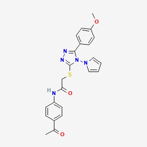 N-(4-acetylphenyl)-2-{[5-(4-methoxyphenyl)-4-(1H-pyrrol-1-yl)-4H-1,2,4-triazol-3-yl]sulfanyl}acetamide
