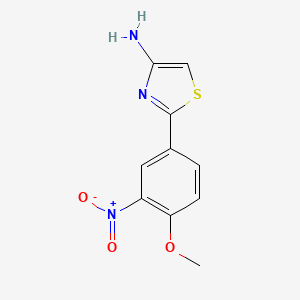 molecular formula C10H9N3O3S B2932816 2-(4-Methoxy-3-nitrophenyl)thiazol-4-amine CAS No. 2442597-50-2