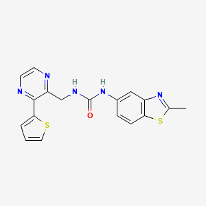 1-(2-Methylbenzo[d]thiazol-5-yl)-3-((3-(thiophen-2-yl)pyrazin-2-yl)methyl)urea