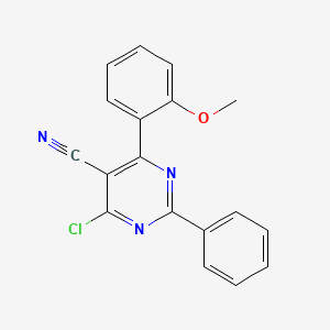 4-Chloro-6-(2-methoxyphenyl)-2-phenyl-5-pyrimidinecarbonitrile