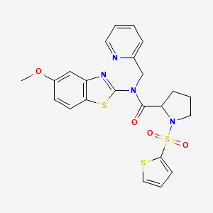 N-(5-methoxybenzo[d]thiazol-2-yl)-N-(pyridin-2-ylmethyl)-1-(thiophen-2-ylsulfonyl)pyrrolidine-2-carboxamide