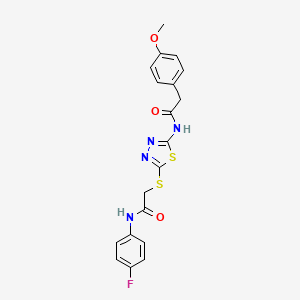 N-(4-fluorophenyl)-2-((5-(2-(4-methoxyphenyl)acetamido)-1,3,4-thiadiazol-2-yl)thio)acetamide
