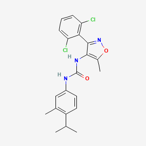 molecular formula C21H21Cl2N3O2 B2932832 N-[3-(2,6-dichlorophenyl)-5-methyl-4-isoxazolyl]-N'-(4-isopropyl-3-methylphenyl)urea CAS No. 329702-81-0