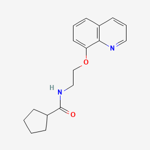 N-(2-(quinolin-8-yloxy)ethyl)cyclopentanecarboxamide