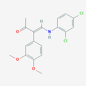 4-(2,4-Dichloroanilino)-3-(3,4-dimethoxyphenyl)-3-buten-2-one