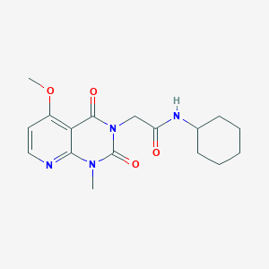 N-cyclohexyl-2-(5-methoxy-1-methyl-2,4-dioxo-1,2-dihydropyrido[2,3-d]pyrimidin-3(4H)-yl)acetamide