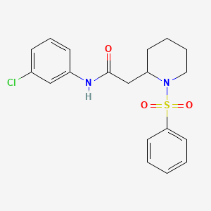 N-(3-chlorophenyl)-2-(1-(phenylsulfonyl)piperidin-2-yl)acetamide