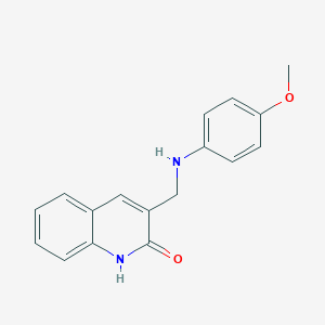 3-[(4-methoxyanilino)methyl]-1H-quinolin-2-one