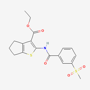 ethyl 2-(3-(methylsulfonyl)benzamido)-5,6-dihydro-4H-cyclopenta[b]thiophene-3-carboxylate