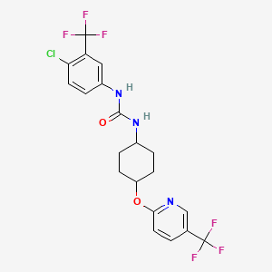1-[4-Chloro-3-(trifluoromethyl)phenyl]-3-[(1r,4r)-4-{[5-(trifluoromethyl)pyridin-2-yl]oxy}cyclohexyl]urea