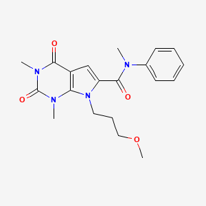 7-(3-methoxypropyl)-N,1,3-trimethyl-2,4-dioxo-N-phenyl-2,3,4,7-tetrahydro-1H-pyrrolo[2,3-d]pyrimidine-6-carboxamide