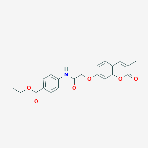 ethyl 4-({[(3,4,8-trimethyl-2-oxo-2H-chromen-7-yl)oxy]acetyl}amino)benzoate