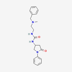 molecular formula C21H26N4O2 B2932864 1-(2-(Benzyl(methyl)amino)ethyl)-3-(5-oxo-1-phenylpyrrolidin-3-yl)urea CAS No. 894011-45-1