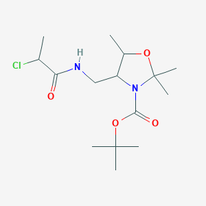 Tert-butyl 4-[(2-chloropropanoylamino)methyl]-2,2,5-trimethyl-1,3-oxazolidine-3-carboxylate