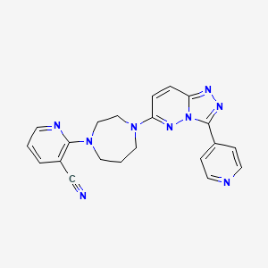 2-[4-(3-Pyridin-4-yl-[1,2,4]triazolo[4,3-b]pyridazin-6-yl)-1,4-diazepan-1-yl]pyridine-3-carbonitrile