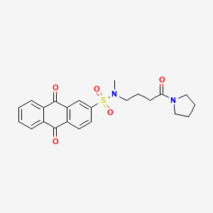 N-methyl-9,10-dioxo-N-(4-oxo-4-(pyrrolidin-1-yl)butyl)-9,10-dihydroanthracene-2-sulfonamide