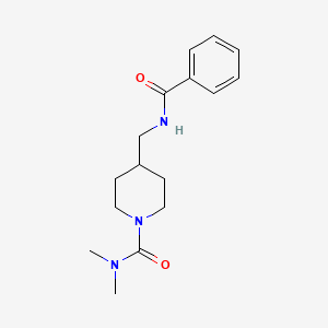 molecular formula C16H23N3O2 B2932876 4-(benzamidomethyl)-N,N-dimethylpiperidine-1-carboxamide CAS No. 2034376-65-1