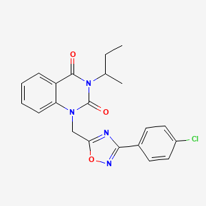 3-(sec-butyl)-1-((3-(4-chlorophenyl)-1,2,4-oxadiazol-5-yl)methyl)quinazoline-2,4(1H,3H)-dione