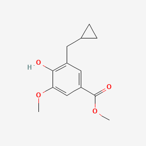 molecular formula C13H16O4 B2932891 3-(环丙基甲基)-4-羟基-5-甲氧基苯甲酸甲酯 CAS No. 2243508-08-7