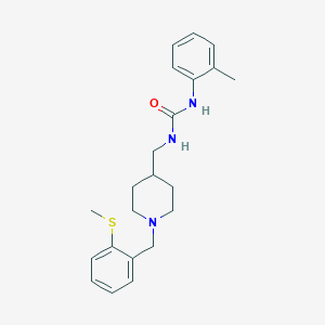 molecular formula C22H29N3OS B2932894 1-((1-(2-(甲硫基)苄基)哌啶-4-基)甲基)-3-(邻甲苯基)脲 CAS No. 1234955-96-4