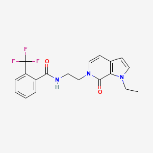 N-(2-(1-ethyl-7-oxo-1H-pyrrolo[2,3-c]pyridin-6(7H)-yl)ethyl)-2-(trifluoromethyl)benzamide