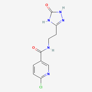 6-chloro-N-[2-(5-oxo-4,5-dihydro-1H-1,2,4-triazol-3-yl)ethyl]pyridine-3-carboxamide