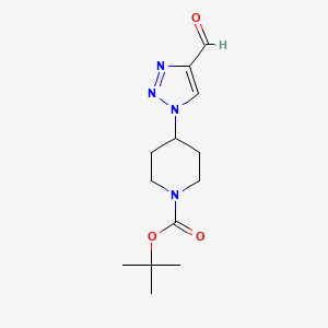 1-Piperidinecarboxylic acid, 4-(4-formyl-1H-1,2,3-triazol-1-yl)-, 1,1-dimethylethyl ester