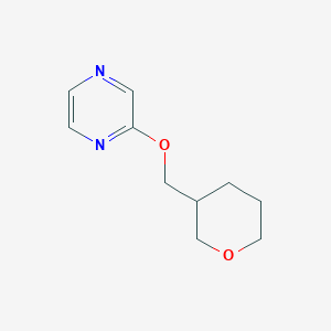 molecular formula C10H14N2O2 B2932918 2-[(Oxan-3-yl)methoxy]pyrazine CAS No. 2199369-29-2