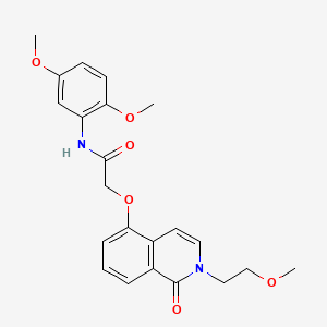N-(2,5-dimethoxyphenyl)-2-[2-(2-methoxyethyl)-1-oxoisoquinolin-5-yl]oxyacetamide
