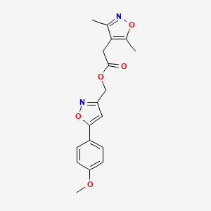 (5-(4-Methoxyphenyl)isoxazol-3-yl)methyl 2-(3,5-dimethylisoxazol-4-yl)acetate
